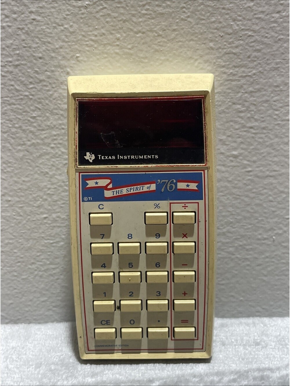 Vintage Texas Instrumental TI-1200 The Spirit of ‘76 Bicentennial Calculator